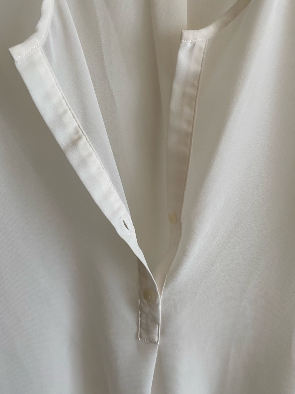 Uniqlo sheer white blouse - Picture 3 of 6